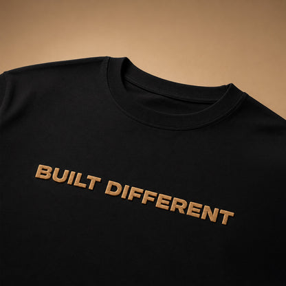 Black Built Different Mic Drop Men's Oversized T-shirt
