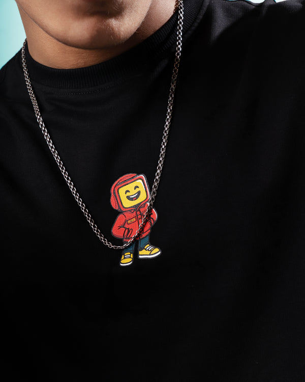 MIMO Black Men’s Oversized T-Shirt