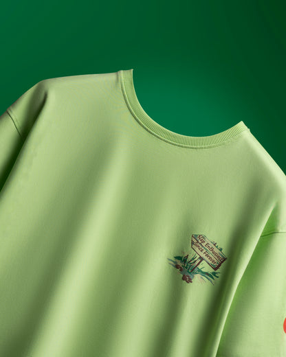 Pear Green Sleeping Panda DND Men’s Oversized T-Shirt