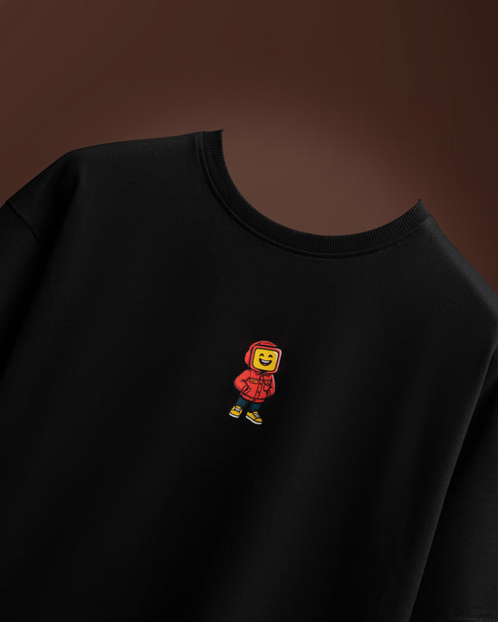 MIMO Black Men’s Oversized T-Shirt