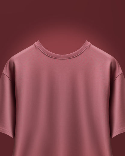 Pink Solid Men’s Oversized T-Shirt