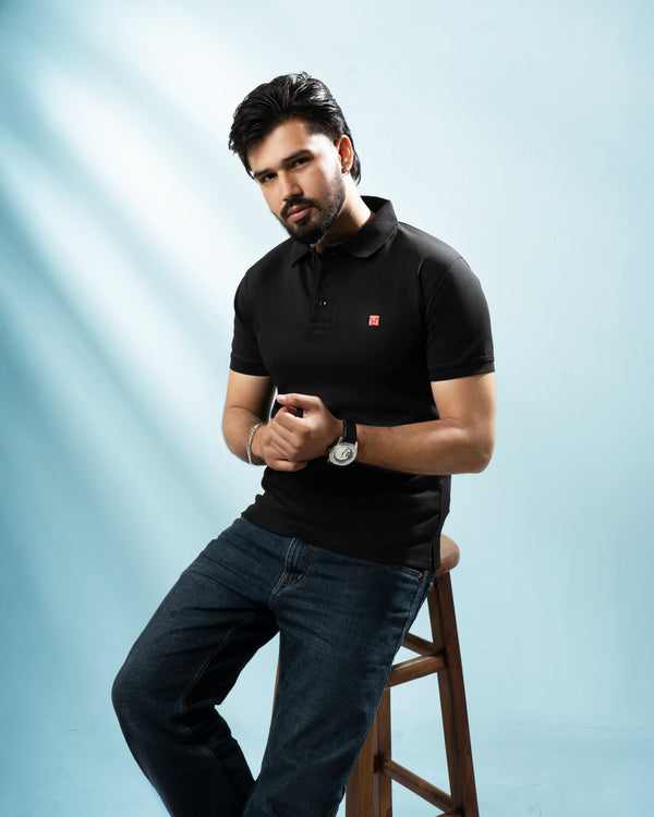 Classic Men’s Black Polo T-Shirt