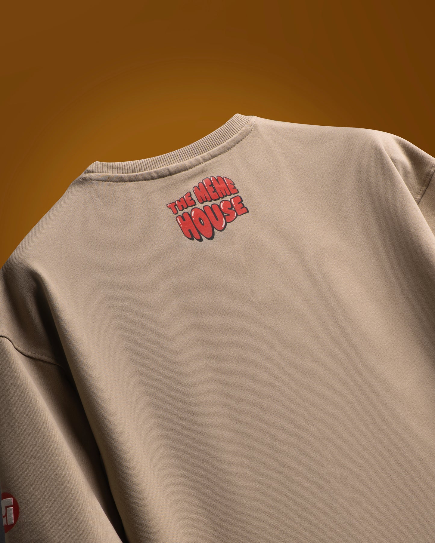 Beige Men’s Solid Oversized T-Shirt