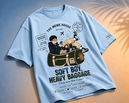 Air Blue Soft Boy Men's Oversized T-shirt